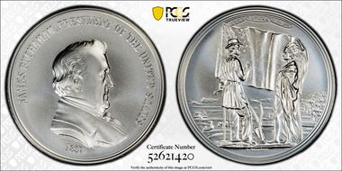 (2023) Medal James Buchanan "1857" Silver Matte Finish MS70