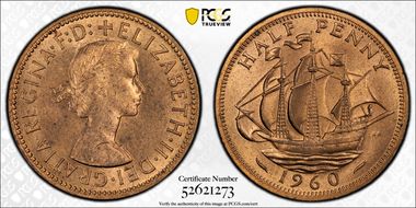 1960 1/2D S-4158 MS64RB