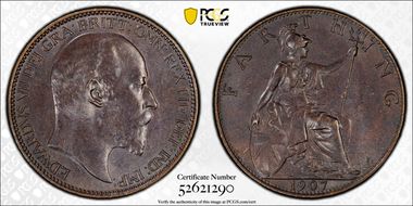 1907 1/4D S-3992 Blackened finish MS65