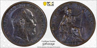 1909 1/4D S-3992 Blackened finish MS64