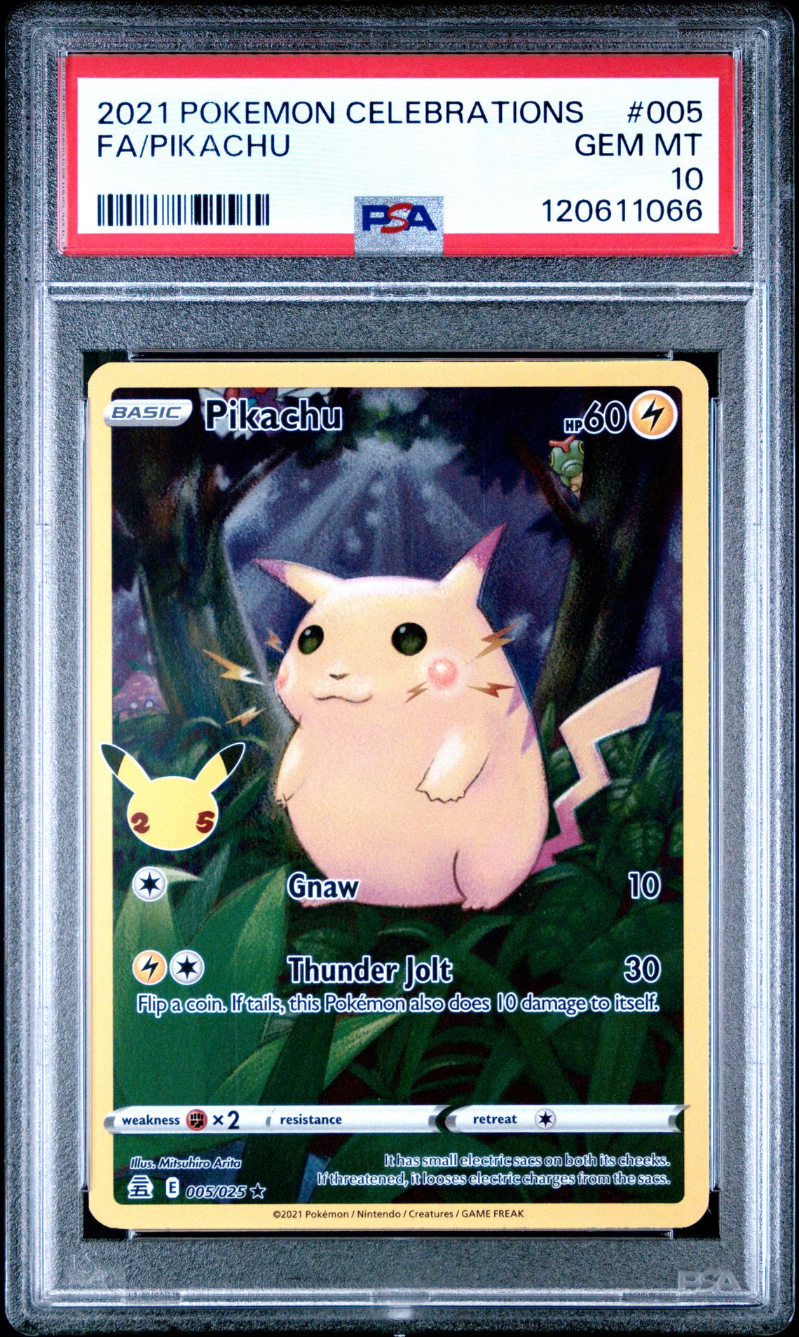 2021 Pokemon POKEMON CELEBRATIONS #005 Fa/Pikachu front