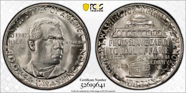 1947 50C Booker T. Washington MS66