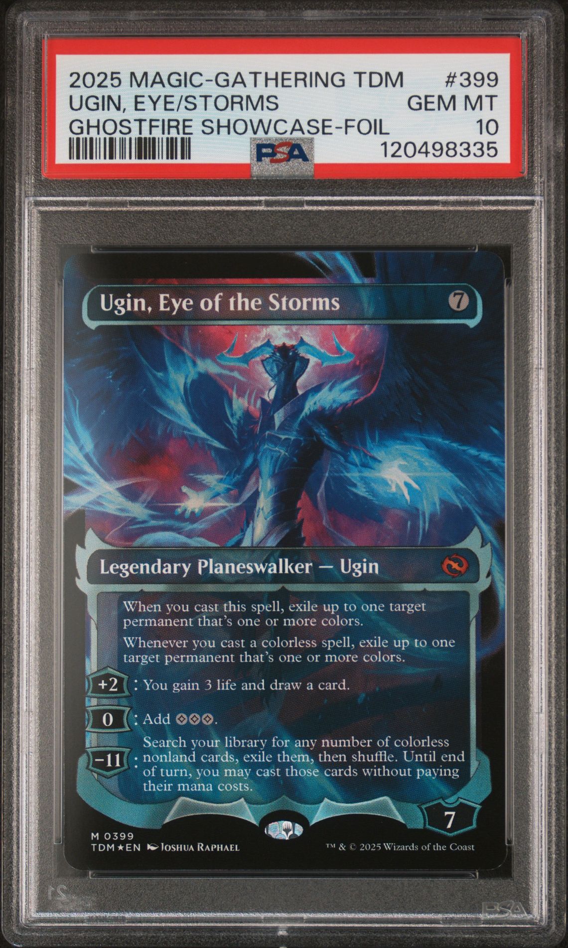 2025 MTG MAGIC THE GATHERING TARKIR: DRAGONSTORM GHOSTFIRE SHOWCASE-FOIL #0399 Ugin, Eye/Storms front