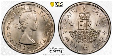 1953 Crown QEII Coronation MS64