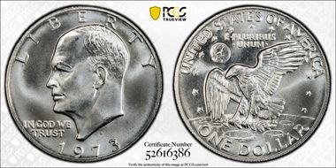 1973-S $1 Silver MS69