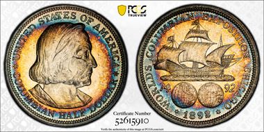 1892 50C Columbian MS63