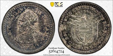 1904 2 1/2C KM-1  Ag MS64