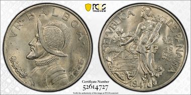 1947 Balboa KM-13  Ag MS64