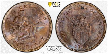 1905 1C KM-163 MS64BN