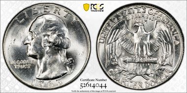 1963 25C Type B Reverse, FS-901a MS64