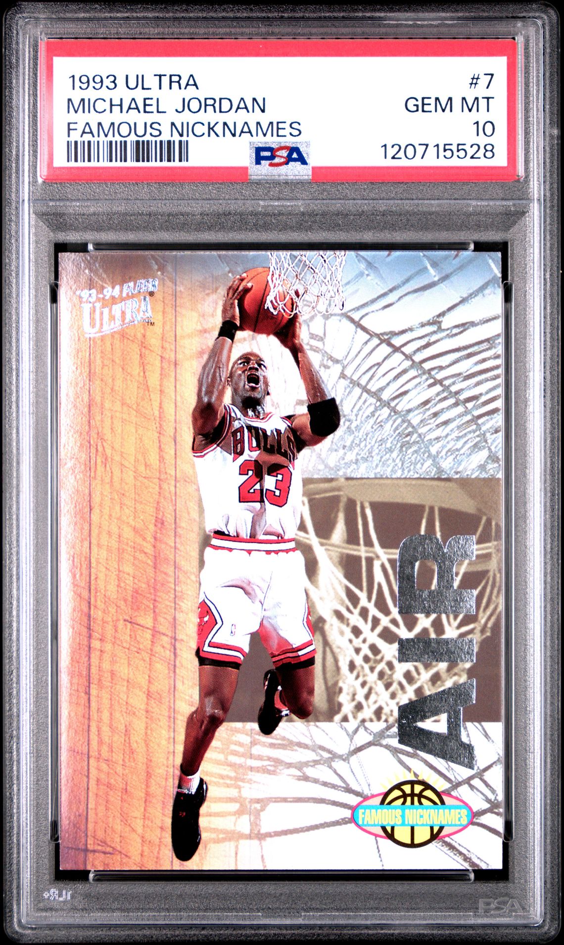 1993 ULTRA FAMOUS NICKNAMES #7 Michael Jordan front