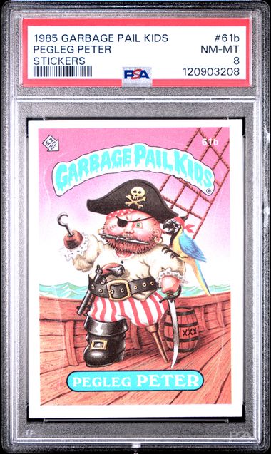 1985 Topps Garbage Pail Kids Series 2 STICKERS #61B Pegleg Peter front
