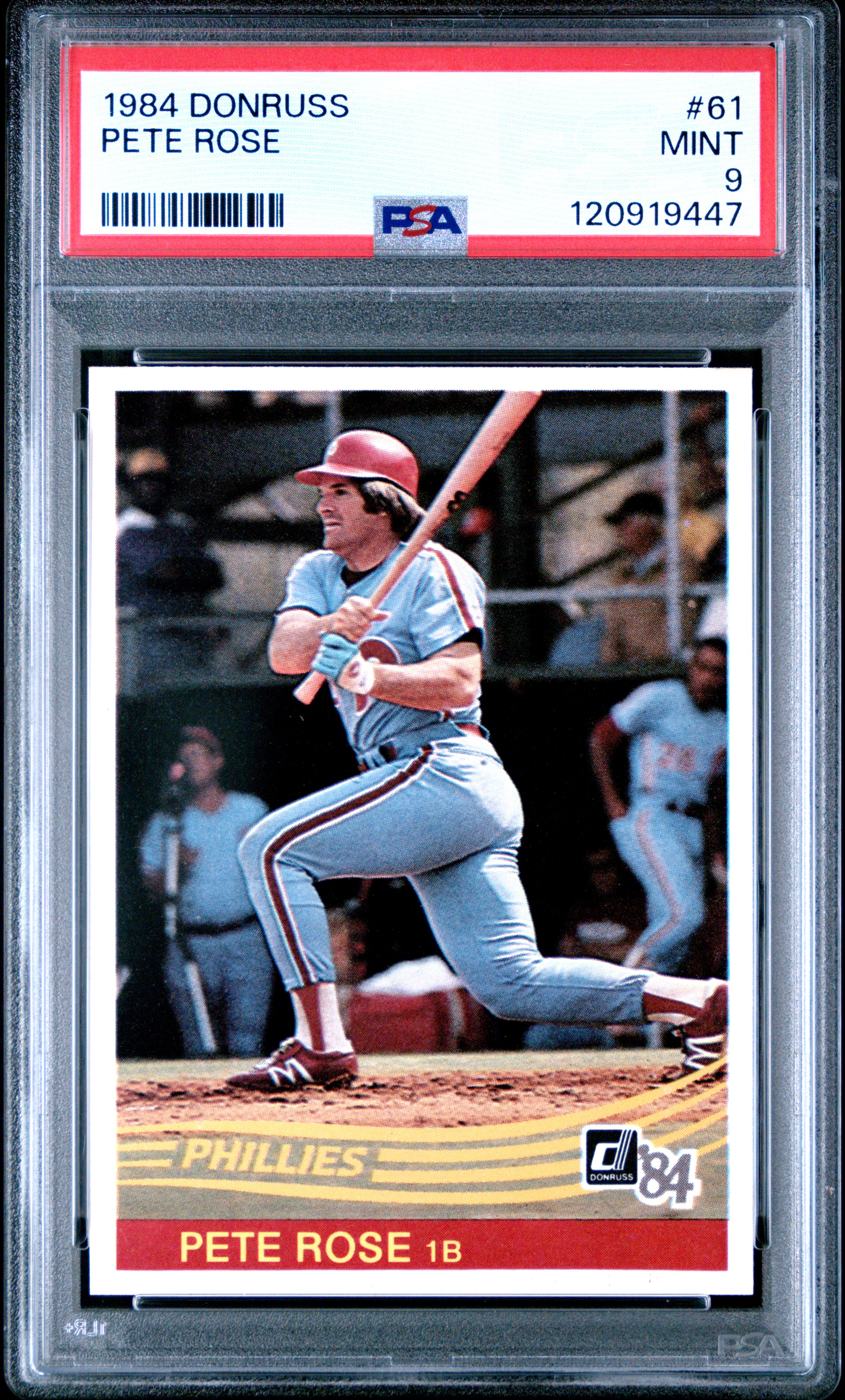 1984 DONRUSS #61 PETE ROSE PSA 9