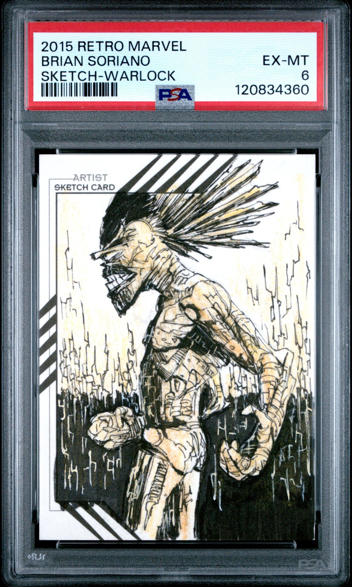 2015 Fleer FLEER RETRO MARVEL SKETCH CARDS WARLOCK Brian Soriano front