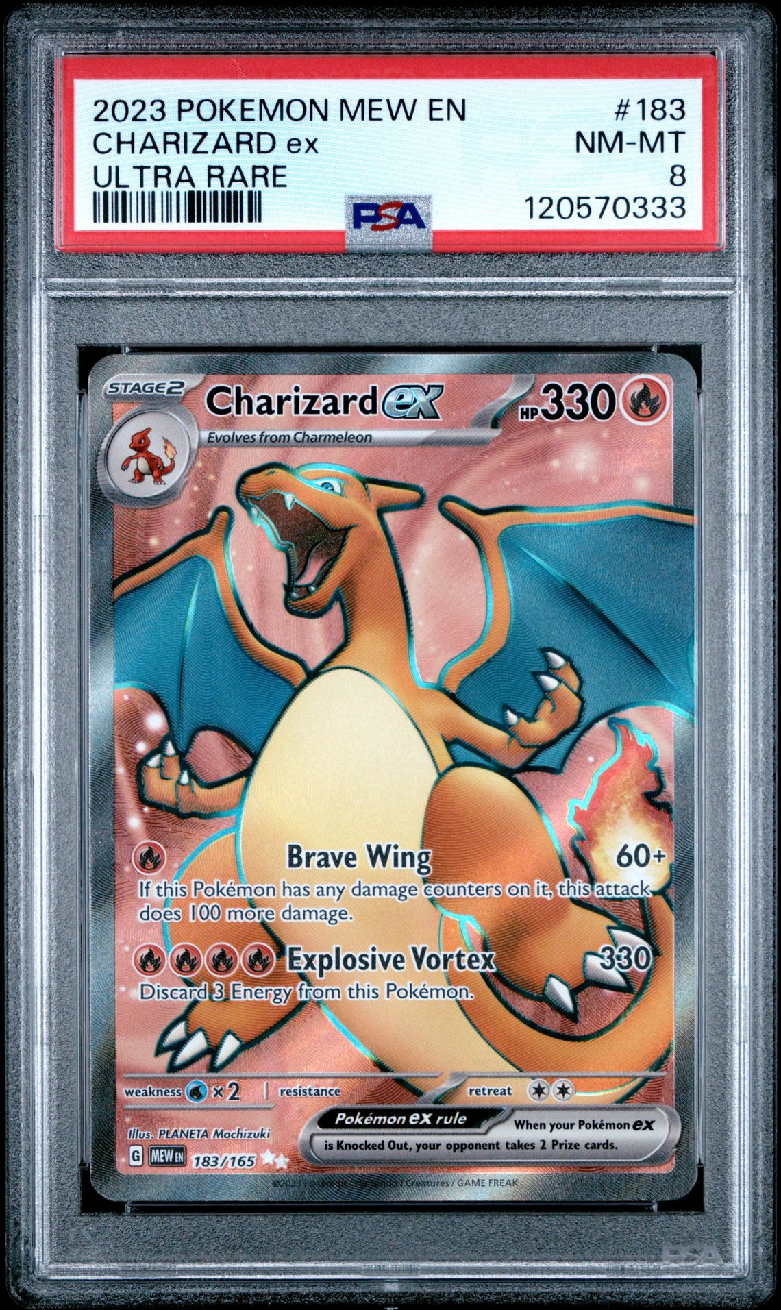 2023 Pokemon Mew En-151 Charizard Ex #183 (Ultra Rare) Nm-Mt 8 front