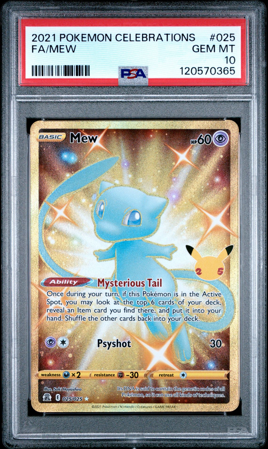 2021 Pokemon Celebrations Fa/Mew #025 Gem Mt 10 front