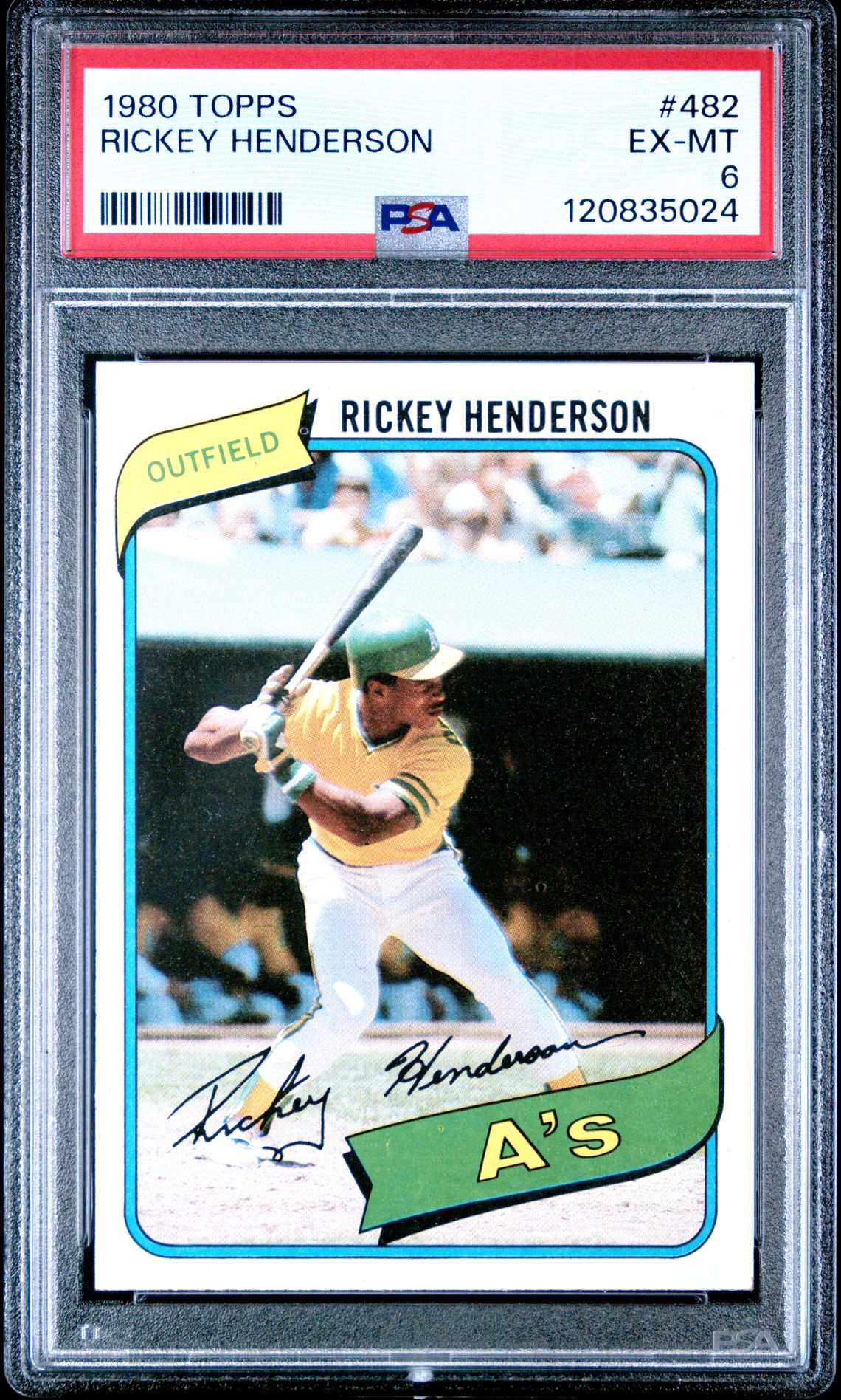 1980 Topps Rickey Henderson #482 Ex-Mt 6 front
