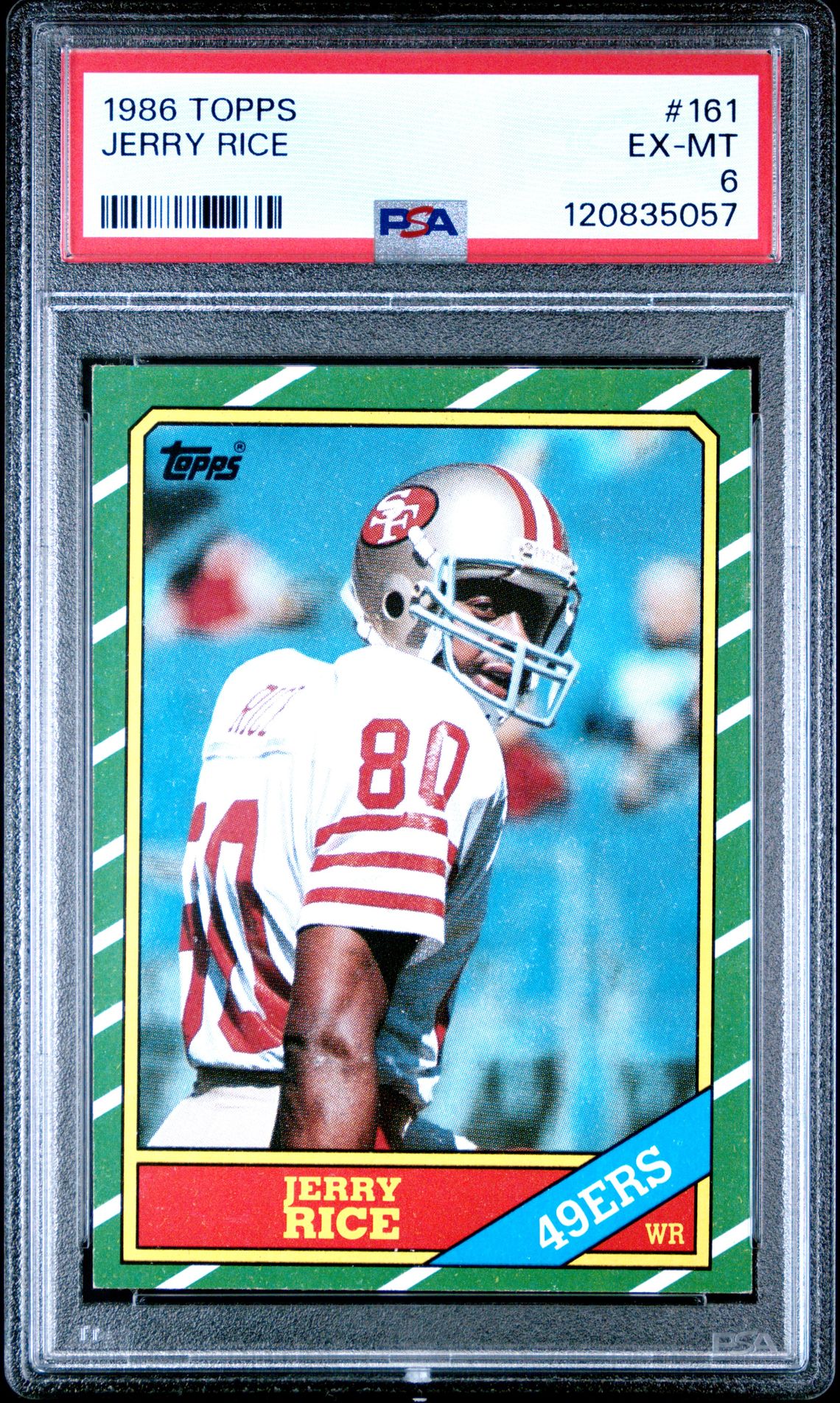 1986 Topps Jerry Rice #161 Ex-Mt 6 front