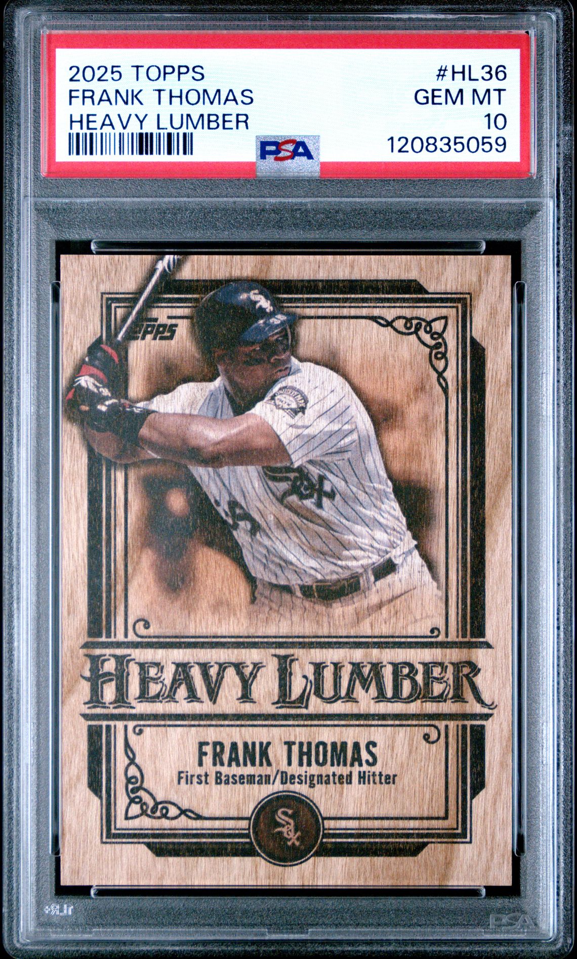 2025 Topps Heavy Lumber Frank Thomas #Hl36 Gem Mt 10 front