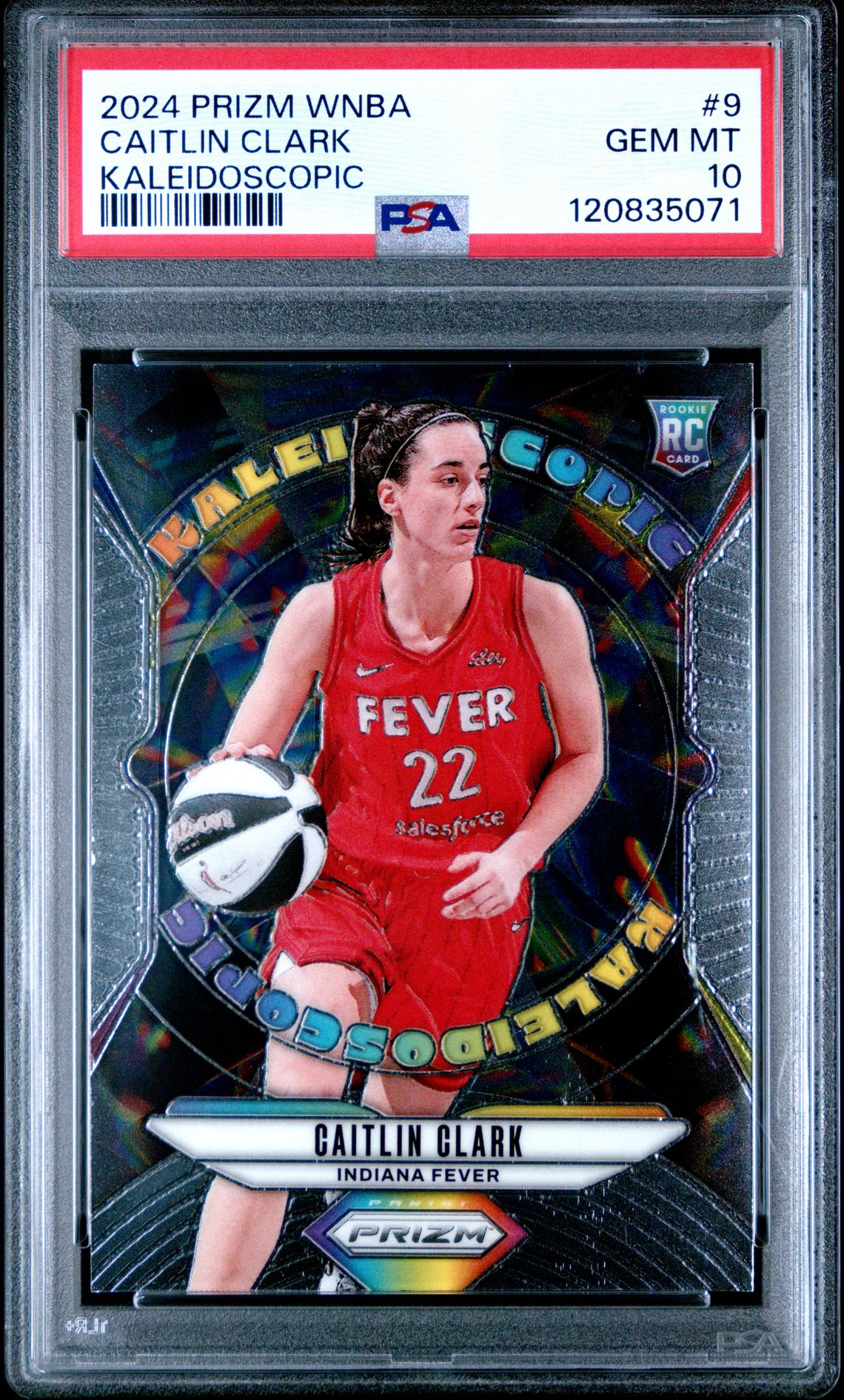 2024 Panini Prizm Wnba Kaleidoscopic Caitlin Clark #9 Gem Mt 10 front