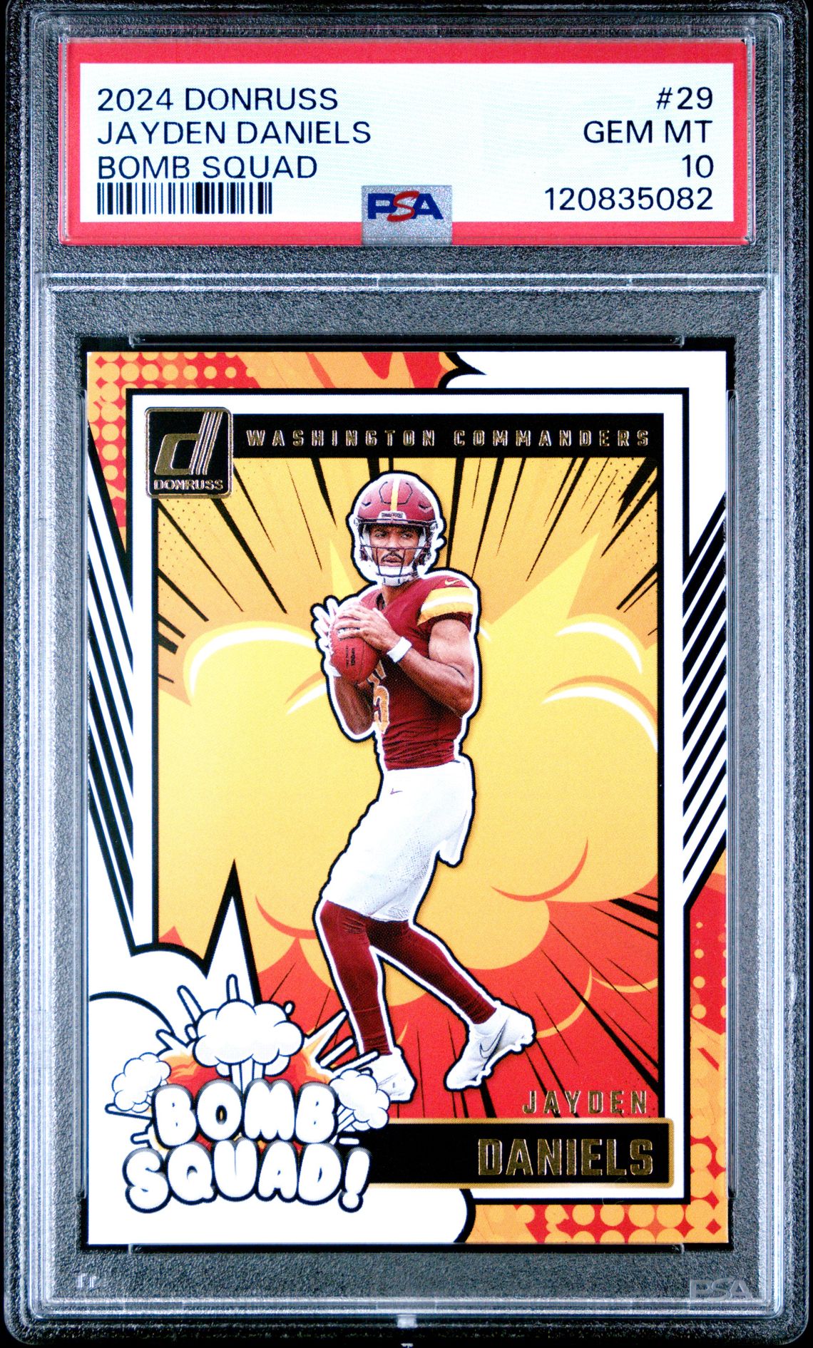 2024 Panini Donruss Bomb Squad Jayden Daniels #29 Gem Mt 10 front