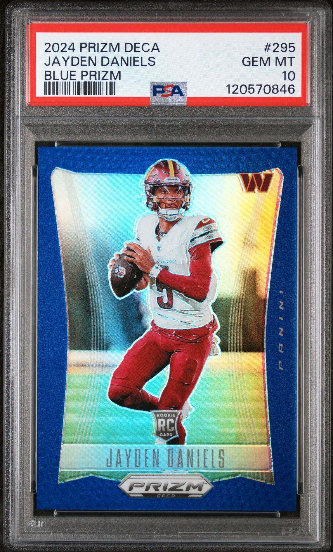2024 Panini PANINI PRIZM DECA BLUE PRIZM #295 Jayden Daniels front