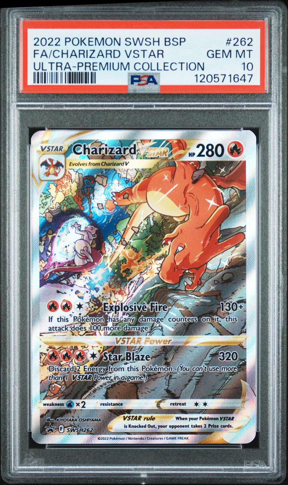 2022 Pokemon Swsh Black Star Promo Fa/Charizard Vstar #262 (Ultra-Premium Collection) Gem Mt 10 front