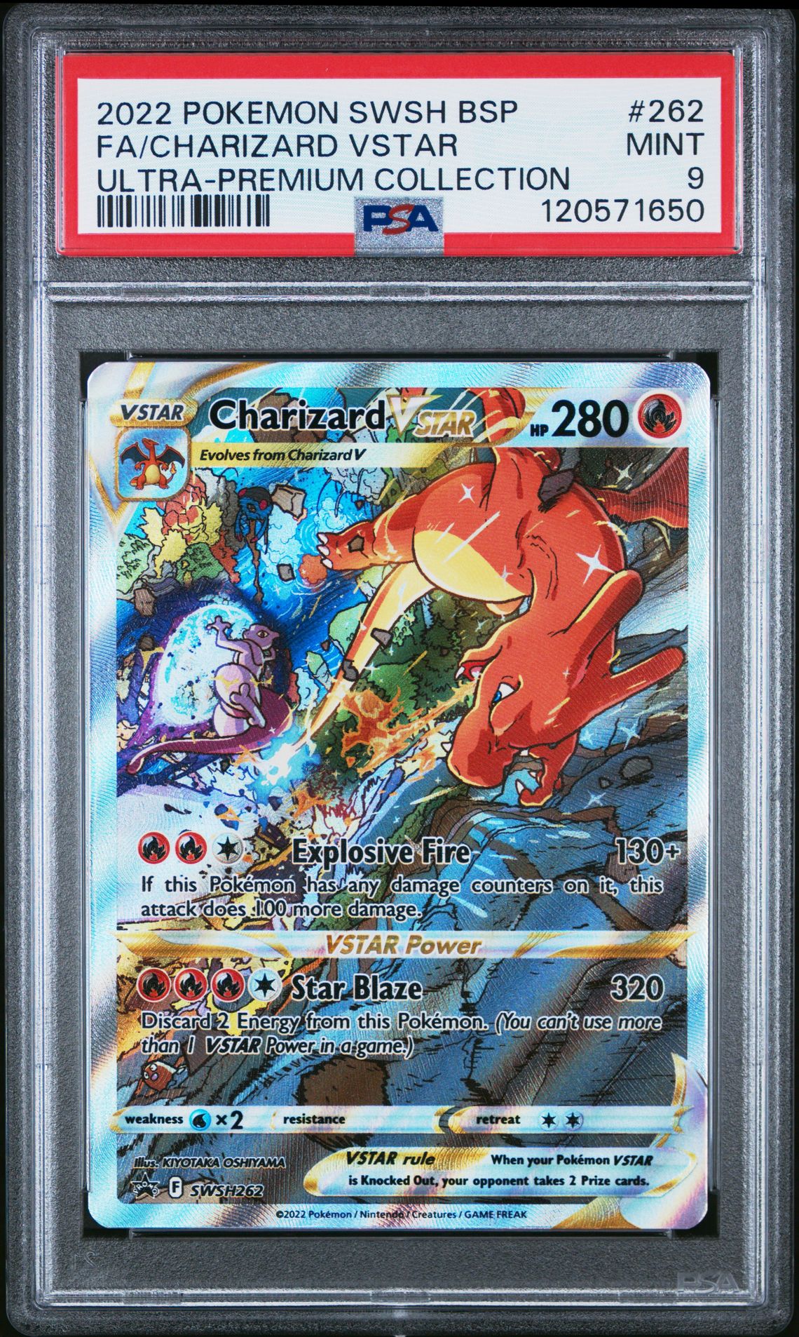 2022 Pokemon Swsh Black Star Promo Fa/Charizard Vstar #262 (Ultra-Premium Collection) Mint 9 front