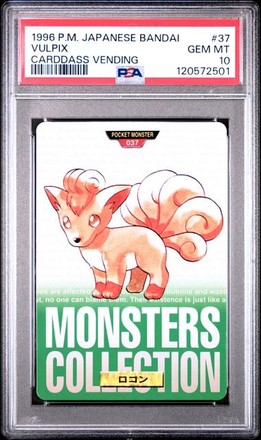Vulpix card PSA 10, cert 120572501