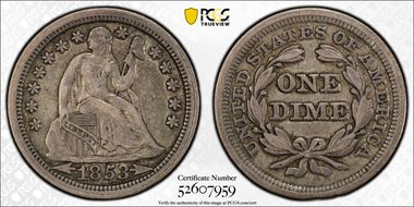 1853 10C Arrows XF40