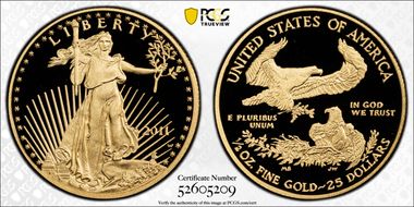 2011-W $25 Gold Eagle PR70DCAM
