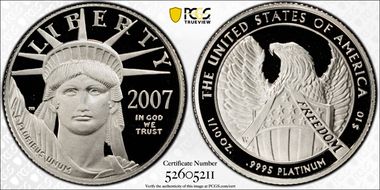 2007-W $10 Statue of Liberty PR70DCAM