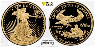 2012-W $5 Gold Eagle PR69DCAM