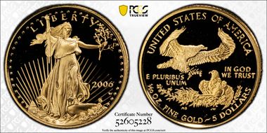 2006-W $5 Gold Eagle PR69DCAM