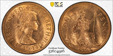 1963 1D S-4157 MS64RD