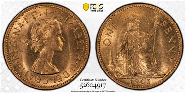 1963 1D S-4157 MS64RD