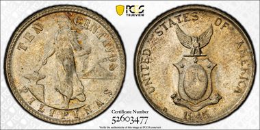 1945-D 10C Allen-9.05c Doubled Die MS63