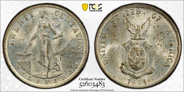 1944-D 20C KM-182  Ag MS63