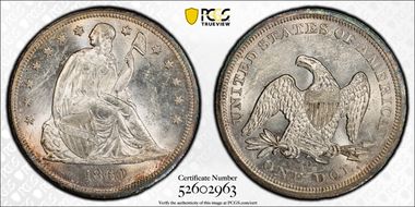 1860-O $1 MS61