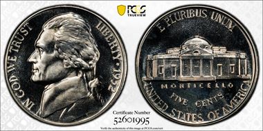 1952 5C Re-Engraved Obv Design FS-402 PR67