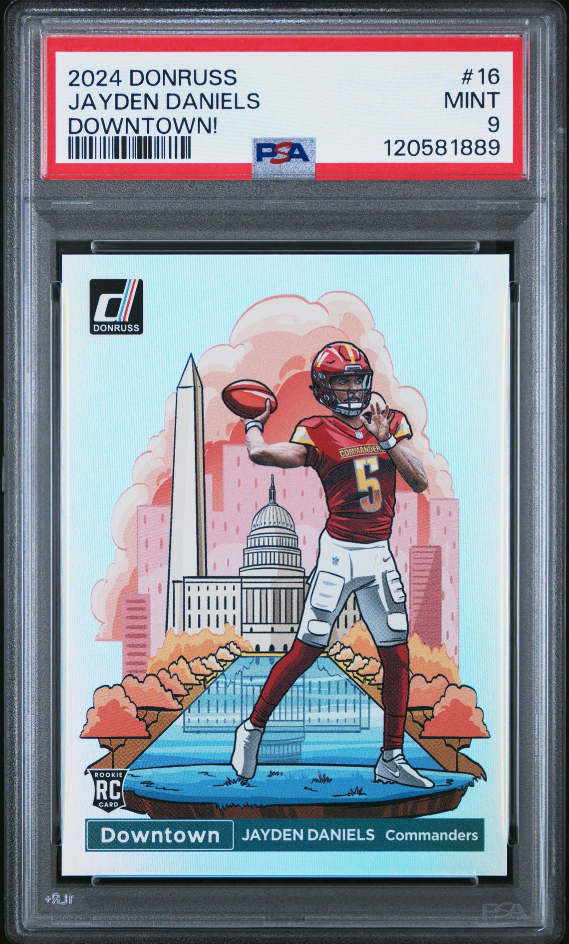 2024 Panini Donruss Downtown! Jayden Daniels #16 Mint 9 front