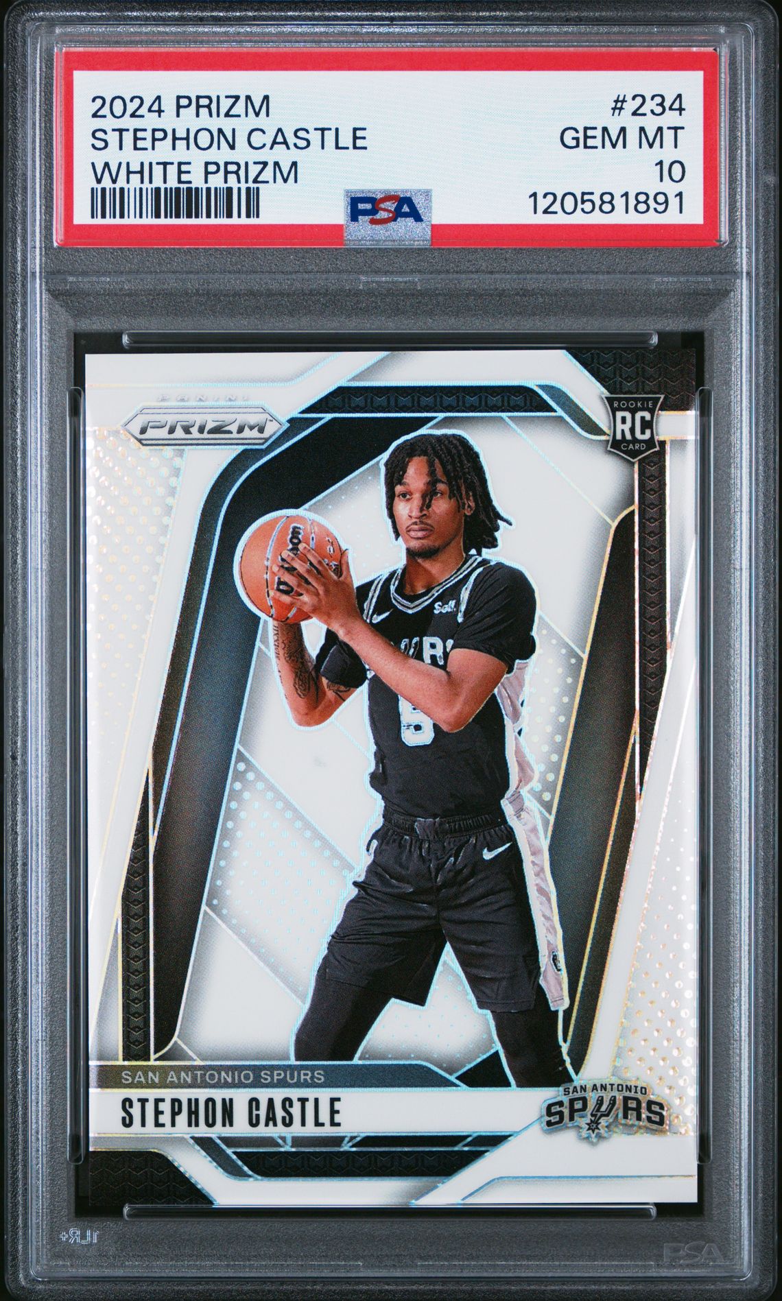 2024 Panini Prizm Stephon Castle #234 (White Prizm) Gem Mt 10 front