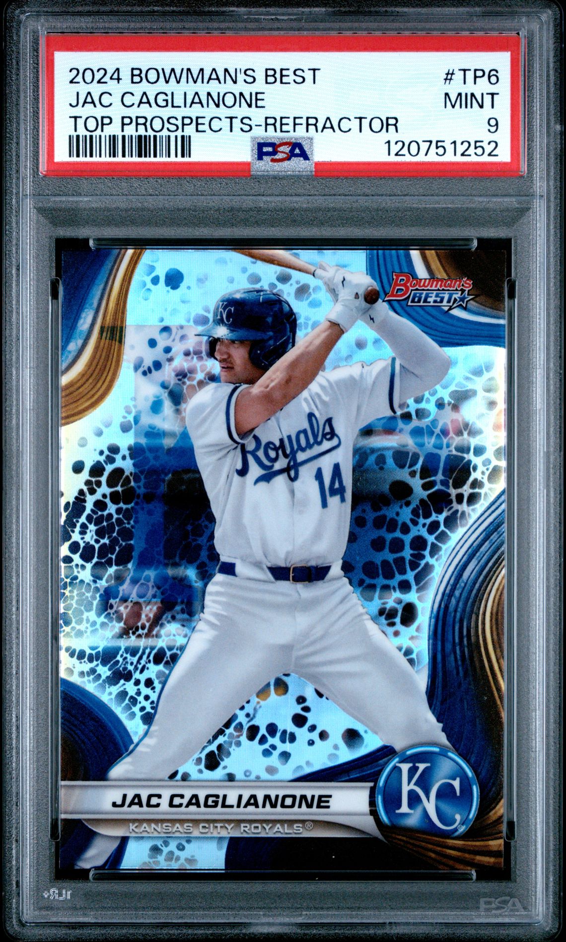 2024 Bowman's Best Top Prospects Jac Caglianone #Tp6 (Top Prospects-Refractor) Mint 9 front