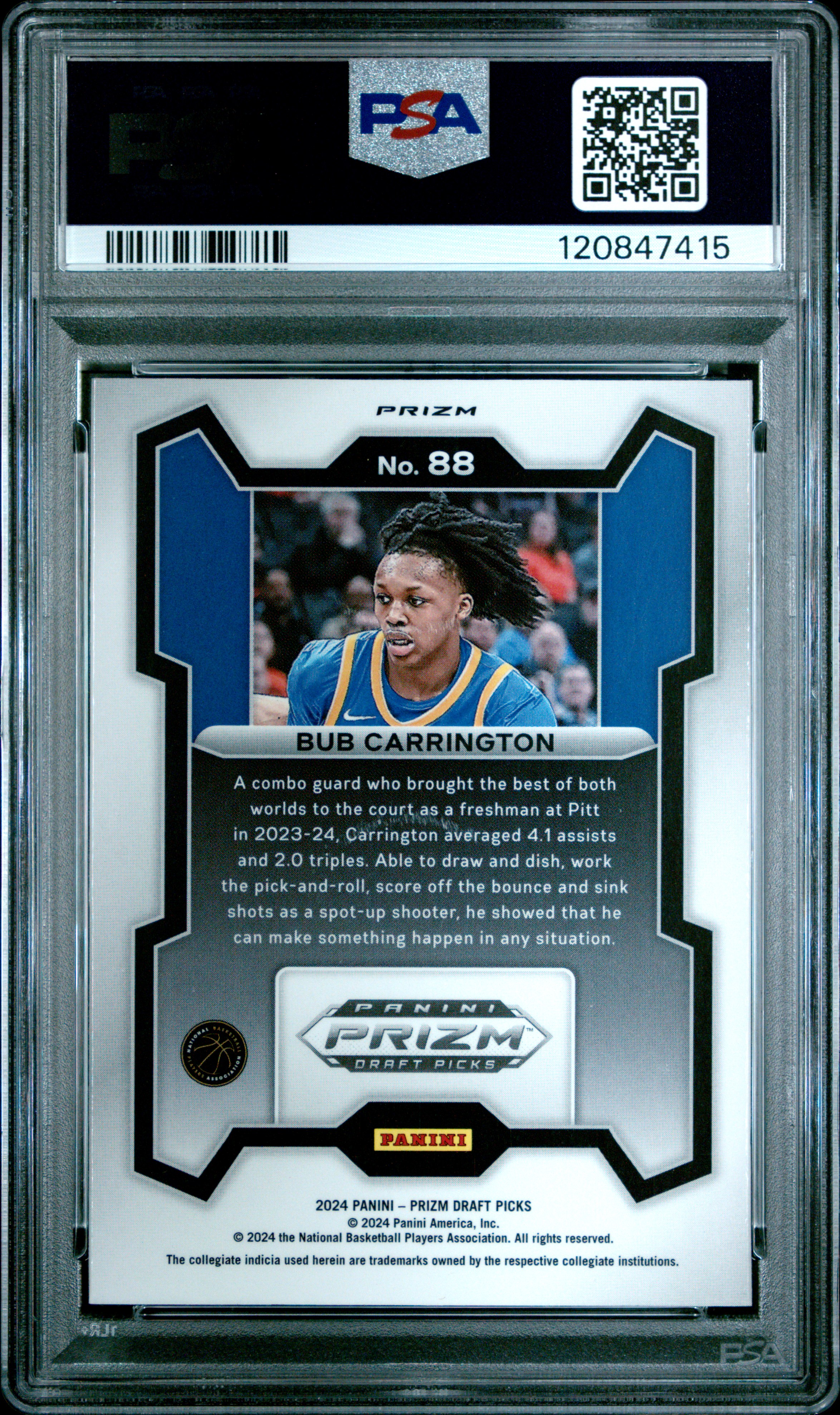 2024 PANINI PRIZM DRAFT PICKS TIGER STRIPE PRIZM #88 BUB