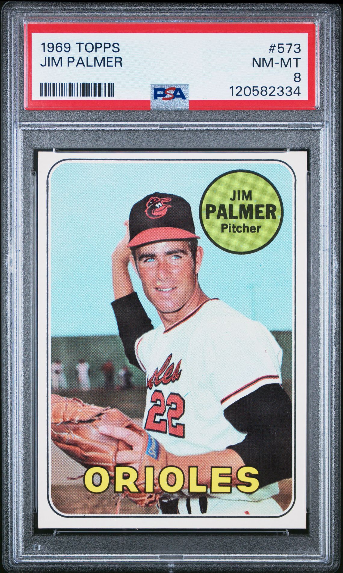 1969 Topps #573 Jim Palmer front