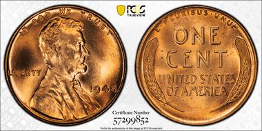 1948 1C MS65+ RD