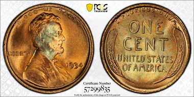1934 1C MS67+ RD
