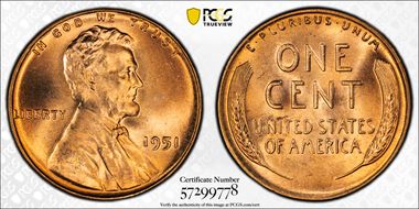 1951 1C MS67RD