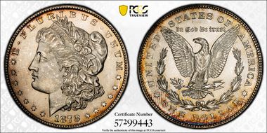 1878 7TF $1 Reverse of 1878 MS66