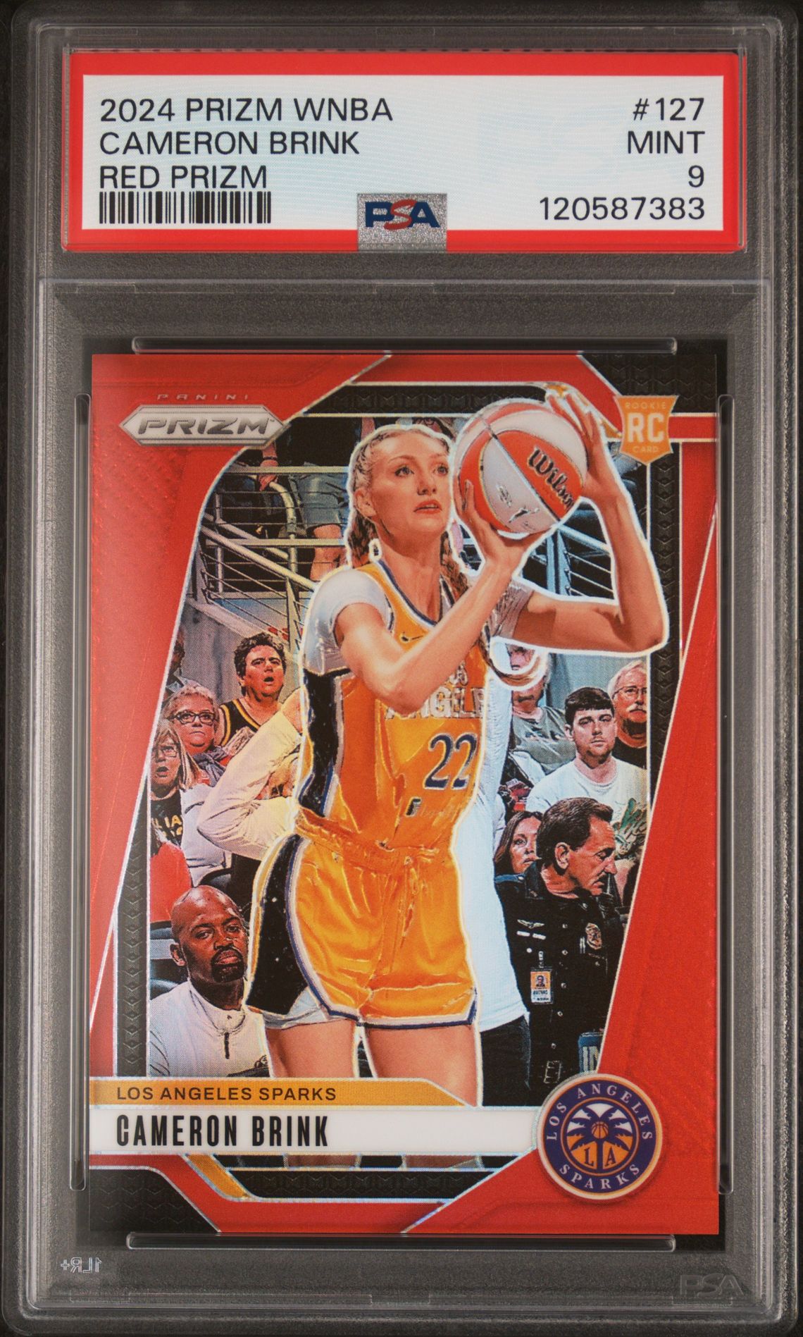 2024 Panini PANINI PRIZM WNBA BLUE VELOCITY #127 Cameron Brink front